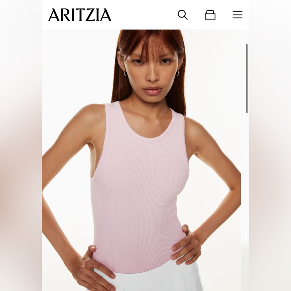 Aritzia Sunday Best SinchSeamless Cream Tank